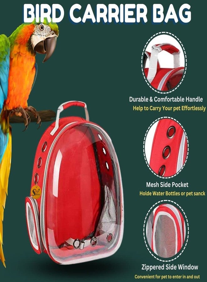 سايج سكوير حقيبة ظهر لحمل الطيور من سيج سكوير، حقيبة ظهر صغيرة لحمل الطيور الصغيرة والمتوسطة، حقيبة ظهر شفافة جيدة التهوية لحمل الحيوانات الأليفة والطيور أثناء المشي لمسافات طويلة (عشوائي) - Image 3